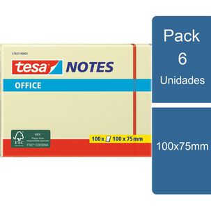 Pack 6 Notas Adhesivas 100x75mm Tesa